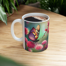 Load image into Gallery viewer, July Ruby Birth Month Colors Fairies &amp; Butterflies #2 Mug 11oz mug AI-Generated Artwork
