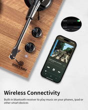 Load image into Gallery viewer, ANGELS HORN Vinyl Record Player, Hi-Fi System Bluetooth Turntable Players with Stereo Bookshelf Speakers, Built-in Phono Preamp, Belt Drive 2-Speed, Adjustable Counterweight, AT-3600L

