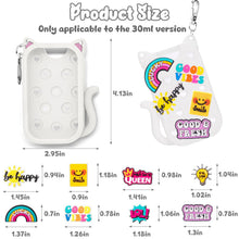 Load image into Gallery viewer, HESUSLA Cat Silicone Case for Touchland Hand Sanitizer Spray with Keychain&amp;Charms,Compatible with Power Mist &amp; Glow Mist 1 FL Oz/30ML for Touchland Case,Cute Travel Cover Sleeve Accessory (White Cat)
