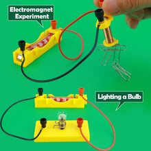 Load image into Gallery viewer, STEM Magnet Experiment Kit: Physics Electromagnetism Tools (Bar/Ring/Horseshoe Magnets, Compass, Electromagnet) - Fun Educational Birthday Gift for Students
