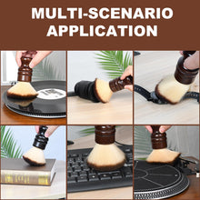 Load image into Gallery viewer, 2-in-1 Vinyl Record Cleaning Kit with Stylus Brush - Anti Static Soft Record Cleaning Kit for Albums Record Players - Retro Wooden Handle Record Brush - High Density Microfiber Bristles Vinyl Brush

