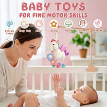 Load image into Gallery viewer, TYRY.HU Link &amp; Love Toy for Stroller or Car Seat, Baby Car Seat Toys Features Textured Ribbons, Crinkle Sounds, Clinking Rings &amp; Silicone Teether, Sensory Plush Toy Best Gift for 0 3 6 9 12 Months
