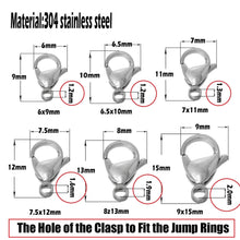 Load image into Gallery viewer, 300pcs Mix 8mm 9mm 10mm Stainless Steel Thick Strong Rings Jump Rings Connector Rings for Jewelry Making Necklaces Bracelet Earrings Keychain DIY Craft (M536)
