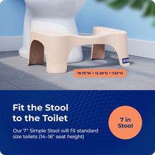 Load image into Gallery viewer, Squatty Potty Simple Bathroom Toilet Stool, Buttercream 7", Ergonomic Stool – Posture-Enhancing Bathroom Footrest for Improved Digestion &amp; Constipation Relief
