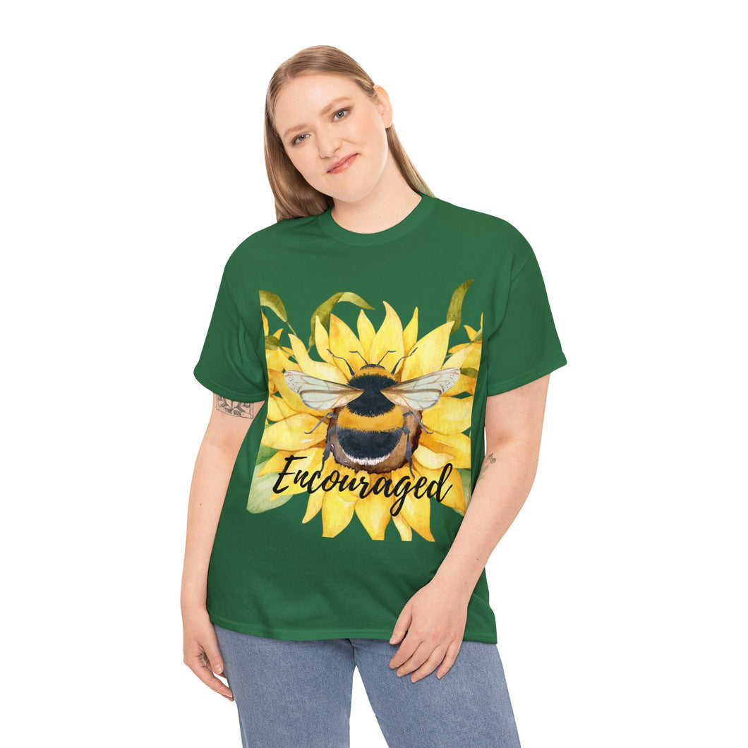 Be Encouraged Honey Bee Unisex Heavyweight 100% Cotton T-Shirt