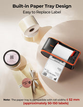 Load image into Gallery viewer, MUNBYN MC240 Bluetooth Thermal Label Printer with Battery, Built-in Paper Bin, Portable Wireless 4×6 Shipping Label Printer, Compatible with iOS, Android, Windows, Mac, Works for Small Business
