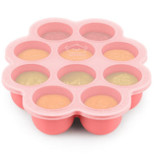 Load image into Gallery viewer, KeaBabies Silicone Food Freezer Trays with Lid, 2oz x 10 Pods Baby Food Storage Containers, Easy Puree Meal Prep, Breast Milk Silicone Freezer Molds, Dishwasher, Microwave Safe, BPA-Free (Blossom)
