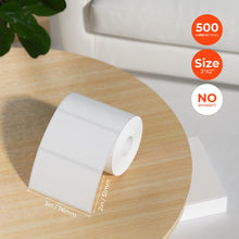 Load image into Gallery viewer, 3x2 Inch White Thermal Labels+2" Circle Holographic Thermal Label Stickers
