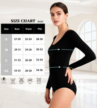 Load image into Gallery viewer, MOLLDAN Women Long Sleeve Dance Leotard Ballet Leotard with Tights,Full Front Lining(LW4028-06-XL)
