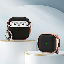 Load image into Gallery viewer, Case for AirPods 3rd Generation Case (2021), AirPods 3 Case with Lock for Women and Men, Shockproof Protective Hard Cover Case with Carabiner (Black+Rose Gold)
