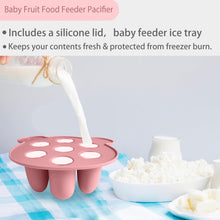 Load image into Gallery viewer, BigSpinach Silicone Baby Food Freezer Tray with Teething Popsicle Molds - Baby Fruit Feeder and Breastmilk Teether Combo
