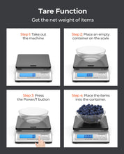 Load image into Gallery viewer, MUNBYN Shipping Scale, Accurate 66lb/0.1oz Postal Scale with Sweet Pink Style, Hold/Tear/PCS Function, Auto-Off, Battery &amp; AC Adapter, Back-Lit LCD Display, Digital Scale for Packages and Food Black
