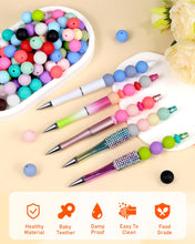 Load image into Gallery viewer, 120PCS FIVEIZERO Silicone Beads, 20 Colors 15mm Silicone Beads for Keychain Making, Rubber Round Bulk Focal Beads for DIY Crafts Making
