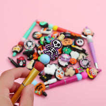 Load image into Gallery viewer, LIENATSER 50 Pcs Halloween Silicone Beads Bulk, Colorful Silicone Focal Beads for Pens Keychains Making DIY Gift Crafts Decoration Necklace Bracelet Jewelry, Rubber Spacer Loose Beads
