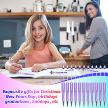 Load image into Gallery viewer, DASTTUIS 150 Pieces DIY Beadable Pen Kit – 50 Plastic Ballpoint Pens with Refills &amp; Bags – School Supplies, Office Accessories &amp; Decorative Items for Students &amp; Teachers (Purple)
