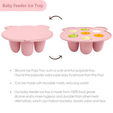 Load image into Gallery viewer, BigSpinach Silicone Baby Food Freezer Tray with Teething Popsicle Molds - Baby Fruit Feeder and Breastmilk Teether Combo
