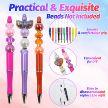 Load image into Gallery viewer, DASTTUIS 150 Pieces DIY Beadable Pen Kit – 50 Plastic Ballpoint Pens with Refills &amp; Bags, Beads Not Included – School Supplies, Office Accessories &amp; Craft Gifts for Students &amp; Teachers (Multicolor)
