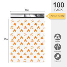 Load image into Gallery viewer, JinRuiKJ Yellow Heart Printed Poly Mailer 10x13 100 Pack - Shipping Bags for Clothing, Strong Thick and Self Adhesive Mailing Bags - Cute Packaging Bags for Small Business
