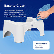 Load image into Gallery viewer, Squatty Potty The Original Bathroom Toilet Stool - Adjustable 2.0, Convertible to 7" or 9" Height with Removable Topper for Adults and Kids White
