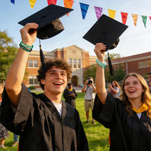 Load image into Gallery viewer, Gatherfun Graduation Decorations : Congrats Grad Wristband Silicone Bracelets - Graduation Party Favors &amp; Class of 2026 Decorations, Gifts for Grads!,30Pack, 2 Designs (Green Black)
