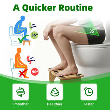 Load image into Gallery viewer, Foldable Bamboo Toilet Stool for Adults and Kids, Cute Poop Stool for Bathroom, 7 Inches Squatting Potty, No Assembly Required
