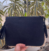 Load image into Gallery viewer, HOUSE OF DISANA Embroidered Evil Eye bohemian bag Envelope Shoulder Bag Tote Handbags, Beach Bag for Vacation, Travel, Banquet Beach - Black
