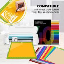Load image into Gallery viewer, TECKWRAP Permanent Adhesive Vinyl Sheets 12&quot; x 12&quot; 40 Sheets/Pack Assorted Colors for Craft Cutters
