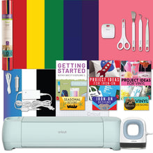 Load image into Gallery viewer, Cricut Explore 3 Cutting Machine Bundle - With Mini Easy Press, Tool Kit, and Iron-On Vinyl for DIY Home Decor and Custom Apparel
