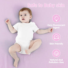 Load image into Gallery viewer, Muslin Swaddle Blankets for Newborns, 2 Pack Large 40 x 40 Inches, 100% Cotton Receiving Blankets, Soft and Breathable Baby Swaddles, Baby Essentials for Girls, Shower Gift, Pink and Purple
