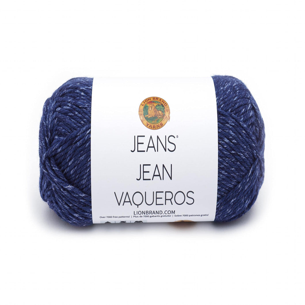 Lion Brand Yarn Jeans Yarn, Soft Yarn for Knitting and Crocheting, Yarn for Crafts, 1-Pack, Classic