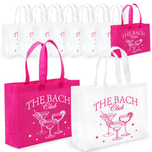 Load image into Gallery viewer, FYSUIMU Bridesmaid Tote Bags The Bach Hot Pink Goodie Bags with Handles Non-Woven Bags for Bachelorette Bridal Shower Party Favors Supplies,8Pcs
