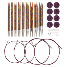 Load image into Gallery viewer, Knit Picks Options Wood Interchangeable Knitting Needle Set - US 4-11 (Rainbow)
