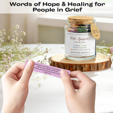 Load image into Gallery viewer, Elivida Sympathy Gift Bible Verses Jar for Daily Rememberance – Christian Grief Gift for Women, Memorial Decorative Jar with 100 Bible Verses for Loss of Loved Ones, Religious Bereavement Present
