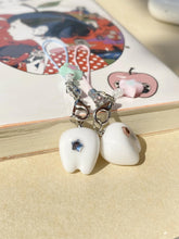 Load image into Gallery viewer, Mecchan 2PCS Cute Phone Charms Aesthetic Y2k Blue Pink Star Glitter Tooth Phone Straps Key Chains for Keys Bags Camera
