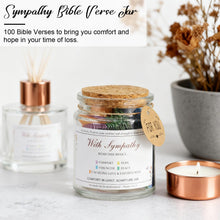 Load image into Gallery viewer, Elivida Sympathy Gift Bible Verses Jar for Daily Rememberance – Christian Grief Gift for Women, Memorial Decorative Jar with 100 Bible Verses for Loss of Loved Ones, Religious Bereavement Present
