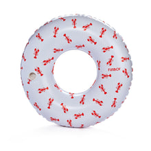 Load image into Gallery viewer, FUNBOY Giant Blue &amp; White Striped Lobster Inflatable Pool Float with Cup Holder, 48" Adult Inner Tube Swim Ring Pool Lounger
