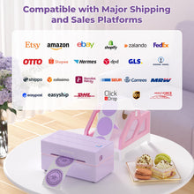 Load image into Gallery viewer, MUNBYN Bluetooth Thermal Label Printer, 130B Wireless 4x6 Shipping Label Printer for Shipping Packages Small Business Office or Home, Compatible with iPhone Android iPad Windows macOS Chrome Etsy eBay
