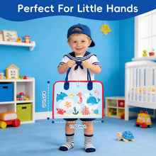 Load image into Gallery viewer, Jololino Busy Book for Toddlers - Montessori Sensory Toys for Travel, 4-Page Fine Motor Activity Board Gift for Boys &amp; Girls (Ocean)
