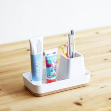 Load image into Gallery viewer, M= MINIMALSCULPT = Boat Multi-Purpose Storage, Sink Caddy, Utensil Holder, Desk Organizer, Toothbrush Holder, Make up Holder (White)
