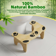 Load image into Gallery viewer, Foldable Bamboo Toilet Stool for Adults and Kids, Cute Poop Stool for Bathroom, 7 Inches Squatting Potty, No Assembly Required
