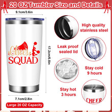 Load image into Gallery viewer, Beupy 6 Pcs Cheerleader Gifts Set 20 oz Cheer Tumbler Makeup Bag Cheerleading Bracelet Cheerleading Keychain Necklace Stickers Cheer Accessories Cheerleaders Stuff Cheerleader Gifts for Girls (Red)
