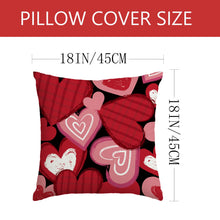 Load image into Gallery viewer, YOSICHY Valentines Decorations-Valentine Pillow Covers 18x18 Set of 4, Pink Red Hearts Be My Valentine Throw Outdoor Pillow Covers Anniversary Wedding Cushion Case for Home Sofa Couch Décor
