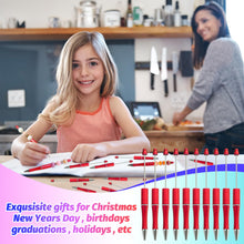 Load image into Gallery viewer, DASTTUIS 150 Pieces DIY Beadable Pens Kit - 50 plastic Beadable Pens Bulk, Refills &amp; pen bags Included - Beaded Pens Black Ink Ballpoint Cute Pens（Red）
