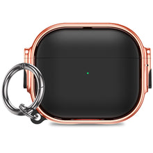 Load image into Gallery viewer, Case for AirPods 3rd Generation Case (2021), AirPods 3 Case with Lock for Women and Men, Shockproof Protective Hard Cover Case with Carabiner (Black+Rose Gold)
