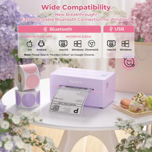 Load image into Gallery viewer, MUNBYN Bluetooth Thermal Label Printer, 130B Wireless 4x6 Shipping Label Printer for Shipping Packages Small Business Office or Home, Compatible with iPhone Android iPad Windows macOS Chrome Etsy eBay
