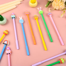 Load image into Gallery viewer, LiYiQ 100 Pcs Easter Cartoon Cute Fun Pens Kawaii Easter Eggs Rabbit Chicken Rainbows Gnome Shape Gel Black Ink Pen, Cute Pens for Office Home Present
