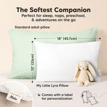 Load image into Gallery viewer, KeaBabies Toddler Pillow with Pillowcase – 13x18 Soft, Breathable Organic Cotton Muslin Kids Pillow for Sleeping, Travel, Preschool Nap, Small Bed, Toddler Age 2 Year Old to 5 (Flutter)
