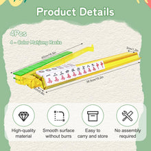 Load image into Gallery viewer, TheClouds Mahjong Racks with Pushers,4 Pcs Clear Mahjong Tile Racks Set,1.2" American Mahjong Tile Racks,Mahjong Rack and Pusher Combo -PC Material 4 Color
