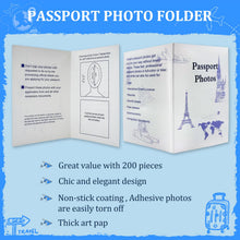Load image into Gallery viewer, 200 Pack Passport Photo Holder with Closed Design, Thick Paper with Glossy &amp; Matte Coating, 5.31x3.54 Inches, 2 Slots for Passport Photos - for Office, Travel &amp; Customer Delivery
