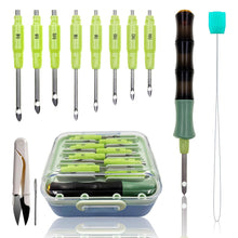 Load image into Gallery viewer, Punch Needle Tool Kit - Ergonomic Handle, 8 Interchangeable Needles (5mm/3.5mm), Storage Box &amp; Essential Accessories |Ideal Gift
